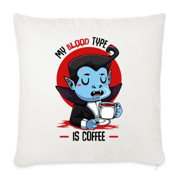 Blutkaffee Vampir Cartoon - Sofakissenbezug 45 x 45 cm - Naturweiß  - Vorne