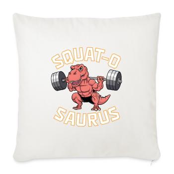 Squat-O Saurus - Sofa pillowcase 17,3'' x 17,3'' (45 x 45 cm) - natural white - Front