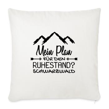 Schwarzwald Schwaben Schwabe Rentner Geschenk - Sofakissenbezug 45 x 45 cm - Naturweiß  - Vorne