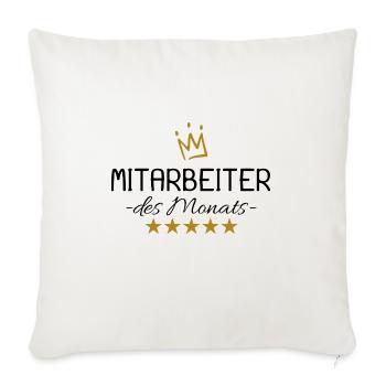 Mitarbeiter des Monats - Sofakissenbezug 45 x 45 cm - Naturweiß  - Vorne
