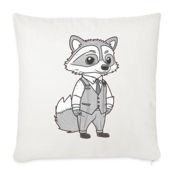 Busy Fox - Sofa pillowcase 17,3'' x 17,3'' (45 x 45 cm) - natural white - Front