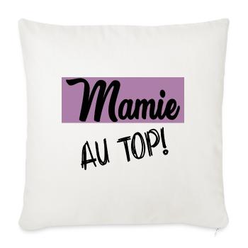 BONNE FÊTE MAMIE - Housse de coussin décorative 45 x 45 cm - blanc nature - Devant