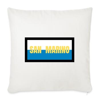 Couleurs du drapeau de Saint-Marin - Housse de coussin décorative 45 x 45 cm - blanc nature - Devant