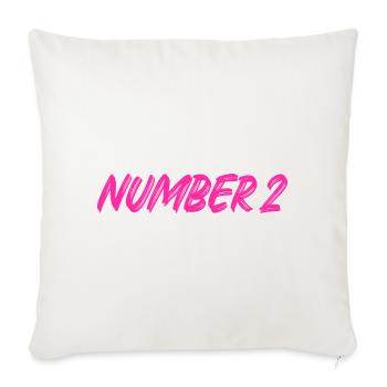 Number 2 - two - second - second - 2 - number 2 - Sofa pillowcase 17,3'' x 17,3'' (45 x 45 cm) - natural white - Front
