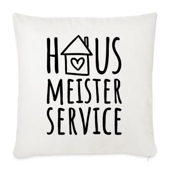 Hausmeisterservice - Hausmeister Service - Sofakissenbezug 45 x 45 cm - Naturweiß  - Vorne