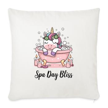 Spa Day Bliss. - Sofa pillowcase 17,3'' x 17,3'' (45 x 45 cm) - natural white - Front