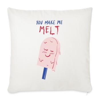 you make me melt icecream - Sofakissenbezug 45 x 45 cm - Naturweiß  - Vorne