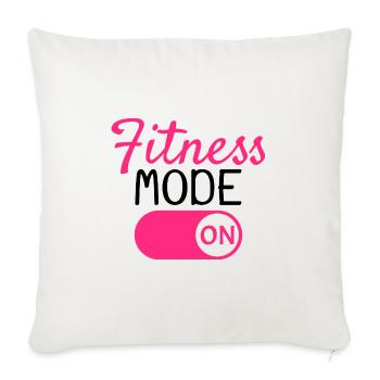 Mode fitness activé - Housse de coussin décorative 45 x 45 cm - blanc nature - Devant