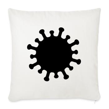 Corona-Virus-Symbol - Sofakissenbezug 45 x 45 cm - Naturweiß  - Vorne