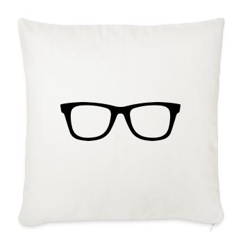 Lunettes - Housse de coussin décorative 45 x 45 cm - blanc nature - Devant