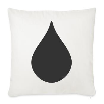 Symbole de logo drop shape - Housse de coussin décorative 45 x 45 cm - blanc nature - Devant