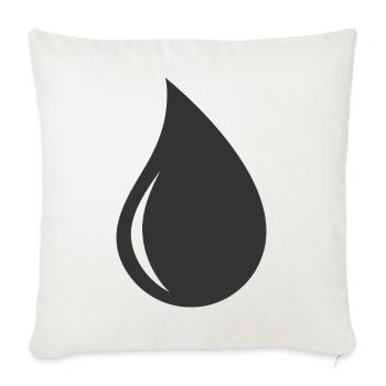 Symbole de logo drop shape - Housse de coussin décorative 45 x 45 cm - blanc nature - Devant