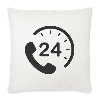 24/7 h Service - Sofakissenbezug 45 x 45 cm - Naturweiß  - Vorne
