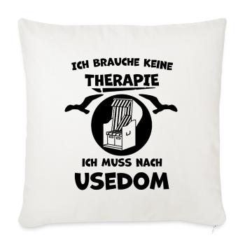 Usedom – Urlaub & Erinnerungen - Sofakissenbezug 45 x 45 cm - Naturweiß  - Vorne