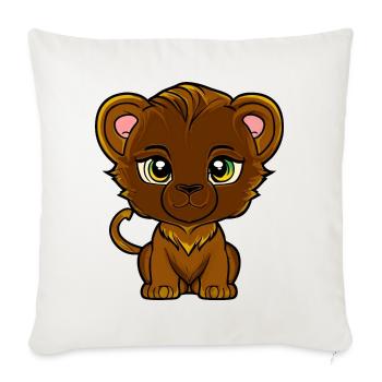 lion cub - Sofa pillowcase 17,3'' x 17,3'' (45 x 45 cm) - natural white - Front