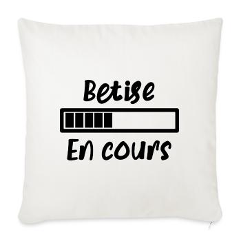 Bêtise en cours - Housse de coussin décorative 45 x 45 cm - blanc nature - Devant