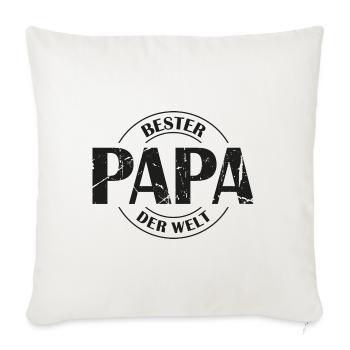 Bester Papa der Welt - Sofakissenbezug 45 x 45 cm - Naturweiß  - Vorne