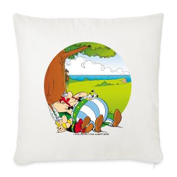 Asterix & Obelix Dogmatix Relaxing - Sofa pillowcase 17,3'' x 17,3'' (45 x 45 cm) - natural white - Front
