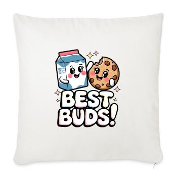 Best Buds! - Sofa pillowcase 17,3'' x 17,3'' (45 x 45 cm) - natural white - Front