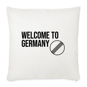 BIENVENUE EN ALLEMAGNE par Unlimited Apparel - Housse de coussin décorative 45 x 45 cm - blanc nature - Devant