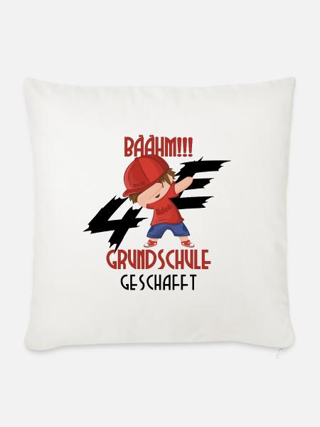 Dab Boy Grundschule - Sofakissenbezug 45 x 45 cm - Naturweiß