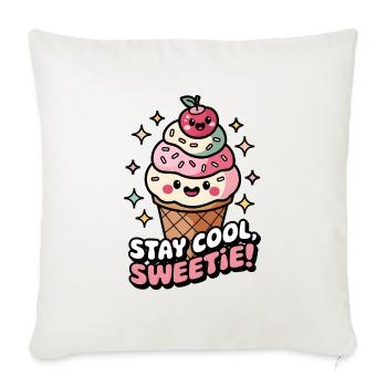 Stay Cool, Sweetie! - Sofa pillowcase 17,3'' x 17,3'' (45 x 45 cm) - natural white - Front