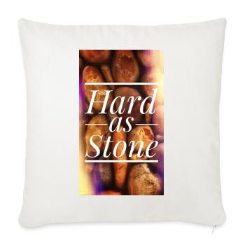 Hart wie Stein Typografie - Sofakissenbezug 45 x 45 cm - Naturweiß  - Vorne