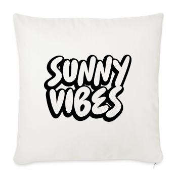 SUNNY VIBES - Sofa pillowcase 17,3'' x 17,3'' (45 x 45 cm) - natural white - Front