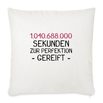 33 Geburtstag in Sekunden Geschenk Geschenkidee - Sofakissenbezug 45 x 45 cm - Naturweiß  - Vorne