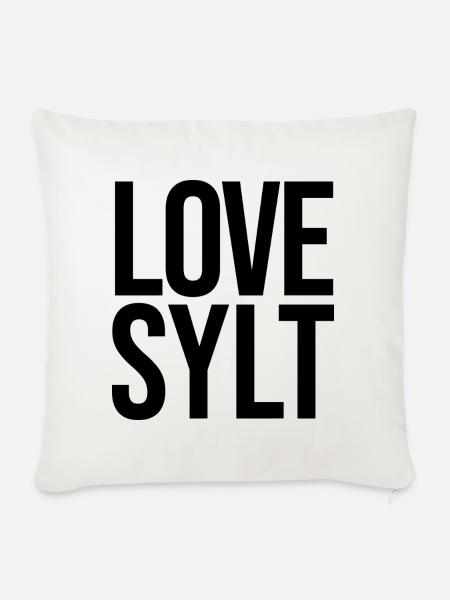 LOVE SYLT - Sofakissenbezug 45 x 45 cm - Naturweiß