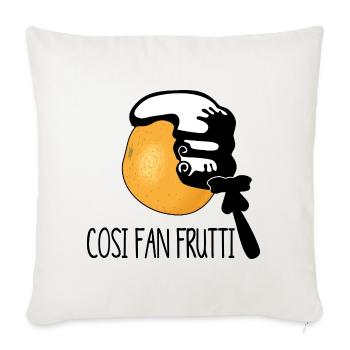 cosi fan tutti versus frutti - Souvenir von Mozart - Sofakissenbezug 45 x 45 cm - Naturweiß  - Vorne