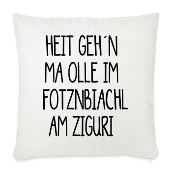 Ziguri, Löwenzahn Zigurikaffee - Sofakissenbezug 45 x 45 cm - Naturweiß  - Vorne