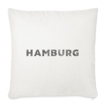 Hamburg German City Hatching lettering - Sofa pillowcase 17,3'' x 17,3'' (45 x 45 cm) - natural white - Front