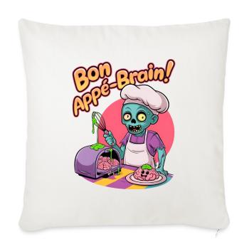 Bon Appé-brain! - Sofa pillowcase 17,3'' x 17,3'' (45 x 45 cm) - natural white - Front