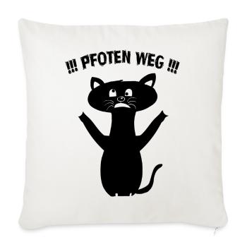 Pfoten weg - Sofakissenbezug 45 x 45 cm - Naturweiß  - Vorne