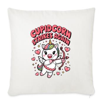 Cupidcorn Strikes Again - Sofa pillowcase 17,3'' x 17,3'' (45 x 45 cm) - natural white - Front