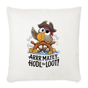 Hodl The Loot! - Sofa pillowcase 17,3'' x 17,3'' (45 x 45 cm) - natural white - Front