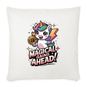 Magical Gains Ahead! - Sofa pillowcase 17,3'' x 17,3'' (45 x 45 cm) - natural white - Front