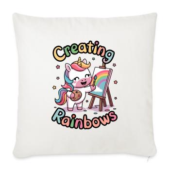 Creating Rainbows - Sofa pillowcase 17,3'' x 17,3'' (45 x 45 cm) - natural white - Front