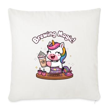 Brewing Magic! - Sofa pillowcase 17,3'' x 17,3'' (45 x 45 cm) - natural white - Front