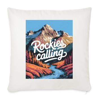 Rockies Calling - Sofa pillowcase 17,3'' x 17,3'' (45 x 45 cm) - natural white - Front