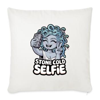 Stone Cold Selfie - Sofa pillowcase 17,3'' x 17,3'' (45 x 45 cm) - natural white - Front