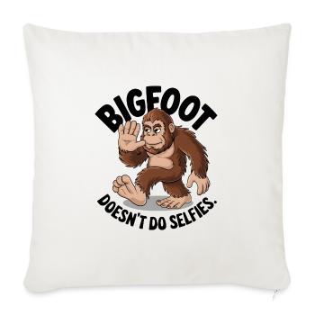 Bigfoot ne fait pas de selfies - Housse de coussin décorative 45 x 45 cm - blanc nature - Devant