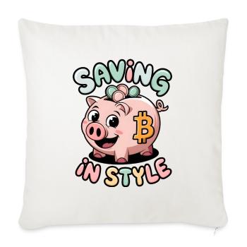 Saving In Style - Sofa pillowcase 17,3'' x 17,3'' (45 x 45 cm) - natural white - Front