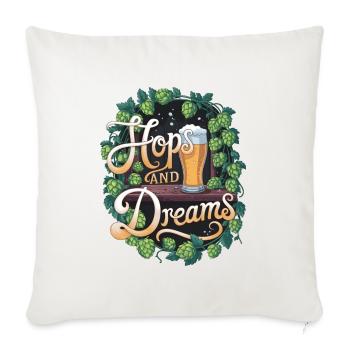 Hops And Dreams - Sofa pillowcase 17,3'' x 17,3'' (45 x 45 cm) - natural white - Front