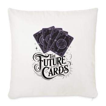 The Future Is In The Cards - Sofa pillowcase 17,3'' x 17,3'' (45 x 45 cm) - natural white - Front