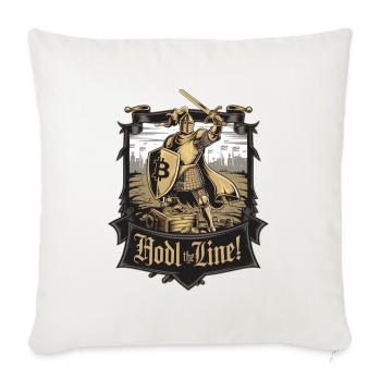 Hodl The Line! - Sofa pillowcase 17,3'' x 17,3'' (45 x 45 cm) - natural white - Front