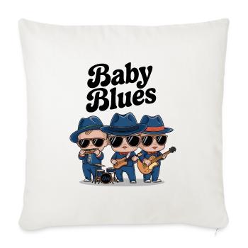 Baby-Blues - Sofakissenbezug 45 x 45 cm - Naturweiß  - Vorne
