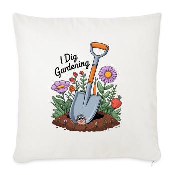 I Dig Gardening - Sofa pillowcase 17,3'' x 17,3'' (45 x 45 cm) - natural white - Front