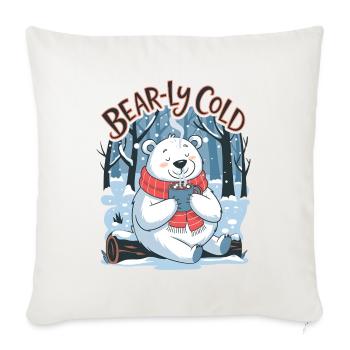 Bear-ly Cold - Sofa pillowcase 17,3'' x 17,3'' (45 x 45 cm) - natural white - Front